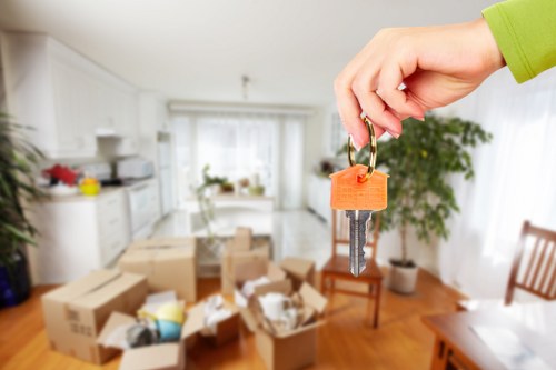 Household items prepared for storage in a Tooting home